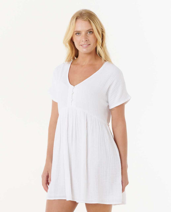 RIP CURL PREMIUM SURF S/S DRESS - WHITE