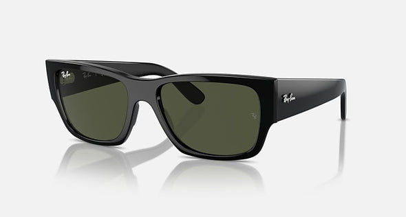 RAYBAN CARLOS BLACK W/ POLARIZED GREEN