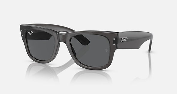 RAY BAN MEGA WAYFARER TRANSPARENT BLACK W/ DARK GREY