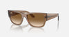 RAYBAN CARLOS TRANSPARENT LIGHT BROWN W/ CLEAR GRADIENT BROWN