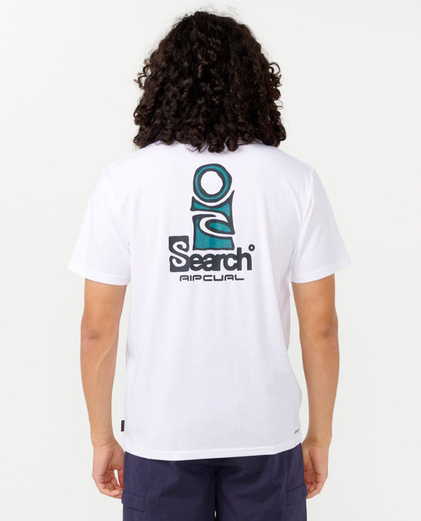 RIP CURL VAPORCOOL SEARCH STACK TEE - WHITE