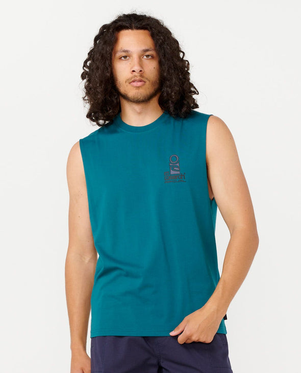 RIP CURL VAPORCOOL SEARCH STACK MUSCLE - TREKKING GREEN