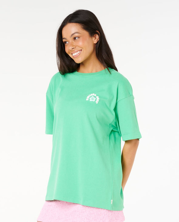 RIP CURL LUXE SURF HERITAGE TEE - IRISH GREEN