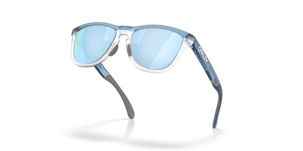 OAKLEY FROGSKINS RANGE XL TRANS STONEWASH/CLEAR W/ PRIZM DEEP WATER POLARIZED
