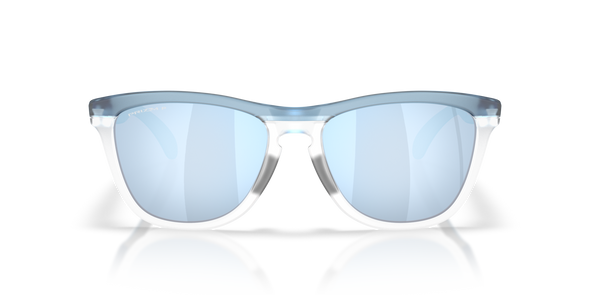 OAKLEY FROGSKINS RANGE XL TRANS STONEWASH/CLEAR W/ PRIZM DEEP WATER POLARIZED