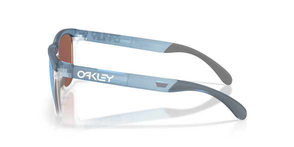 OAKLEY FROGSKINS RANGE XL TRANS STONEWASH/CLEAR W/ PRIZM DEEP WATER POLARIZED