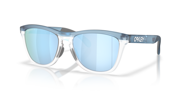 OAKLEY FROGSKINS RANGE XL TRANS STONEWASH/CLEAR W/ PRIZM DEEP WATER POLARIZED