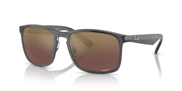 RAYBAN 0RB4264 GREY W/ PURPLE MIRROR GOLD POLARIZED