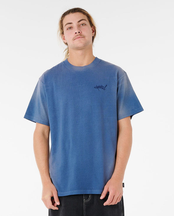 RIP CURL MEDINA DISTRESED TEE - LIGHT NAVY