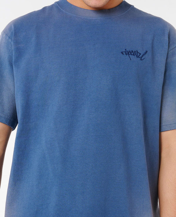 RIP CURL MEDINA DISTRESED TEE - LIGHT NAVY