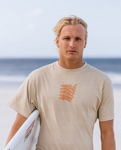 RIP CURL MEDINA STACKER TEE - KHAKI SAND