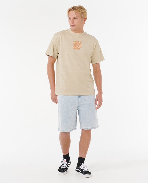 RIP CURL MEDINA STACKER TEE - KHAKI SAND