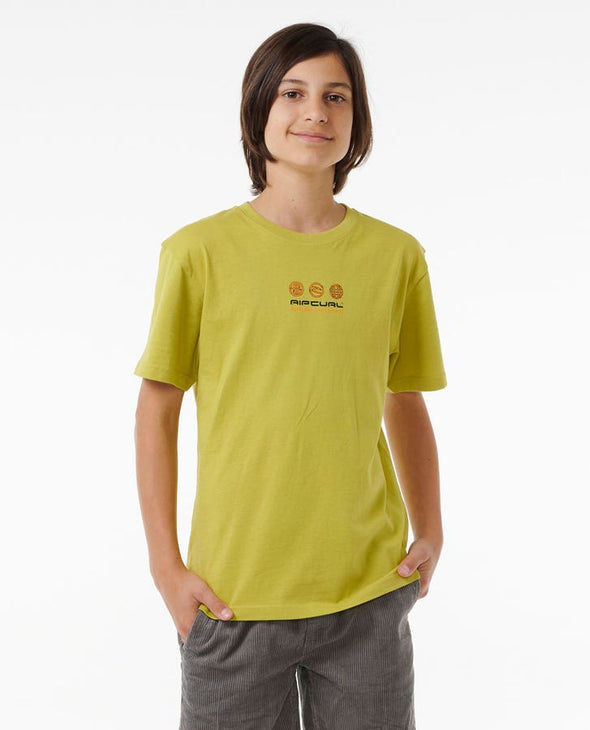 RIP CURL FUTURE EVOLUTION ART TEE-BOY - WASHED LIME