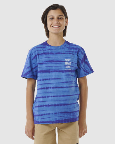 RIP CURL FUTURE EVOLUTION DYE TEE-BOY - WILD BERRY