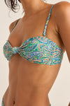 RHYTHM CABO PAISLEY KNOT BANDEAU TOP W/ PAISLEY HOLIDAY PANT - GREEN