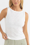 RHYTHM CHARM TANK - WHITE