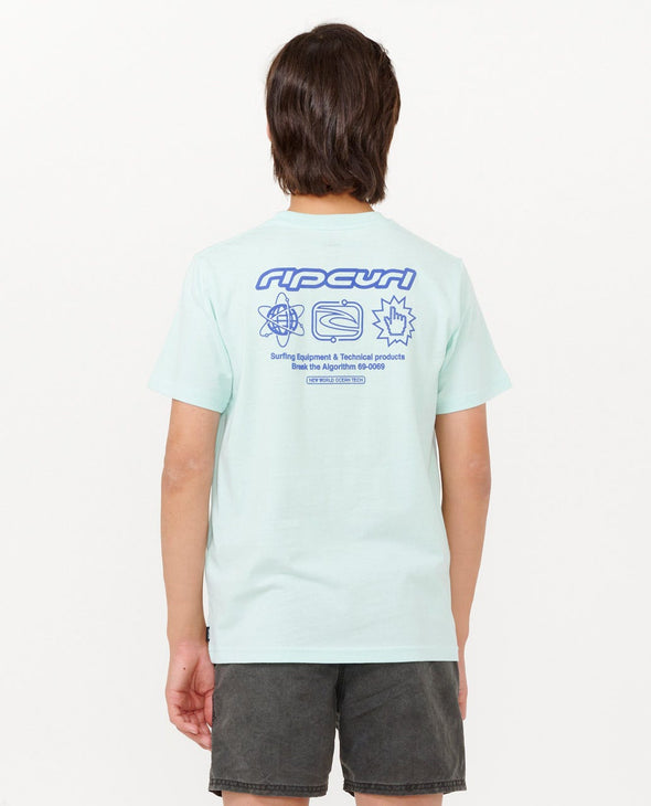 RIP CURL EVOLUTION LOGO TEE - BOYS - LIGHT BLUE