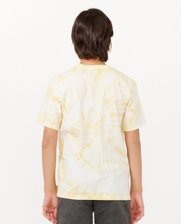 RIP CURL EVOLUTION TIE DYE TEE-BOYS - STRAW