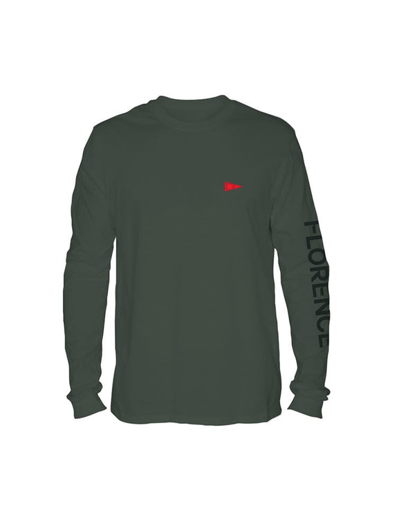 FLORENCE LONG SLEEVE T-SHIRT - DARK SAGE