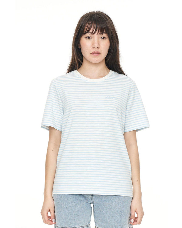 HUFFER STRIPE CLASSIC TEE - CLUB BLUE/CHALK