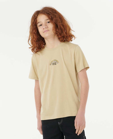 RIP CURL TROPIC DAZE ART TEE-BOY - KHAKI SAND