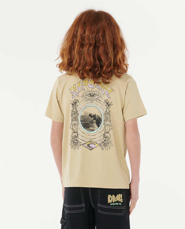 RIP CURL TROPIC DAZE ART TEE-BOY - KHAKI SAND
