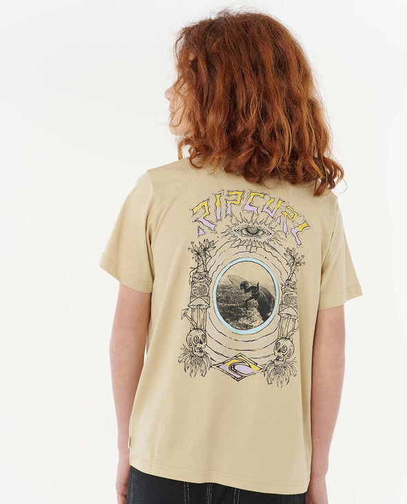 RIP CURL TROPIC DAZE ART TEE-BOY - KHAKI SAND