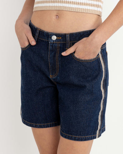 RHYTHM TOUR DENIM BERMUDA SHORT - BLUE