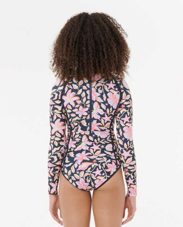 RIP CURL SUNSET SKIES LS SURF SUIT-GIRL - NAVY