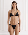 HEAVEN BELLA TRIANGLE TOP W/ KYLIE TIE SIDE PANT - NERO
