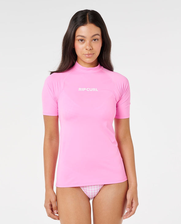 RIP CURL CLASSIC SURF SS UPF RASHGUARD - LIGHT PINK