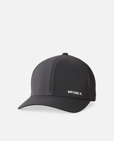 RIP CURL VAPORCOOLPHASER FLEXFIT CAP - BLACK MARLE