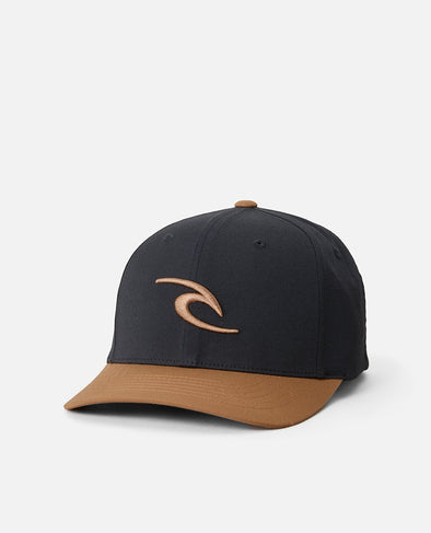 RIP CURL TEPAN 2.0 FLEXFIT CAP - BLACK/TAN
