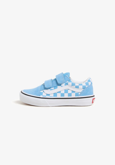 VANS OLD SKOOL V COLOUR THEORY CHECKERBOARD - HERITAGE BLUE