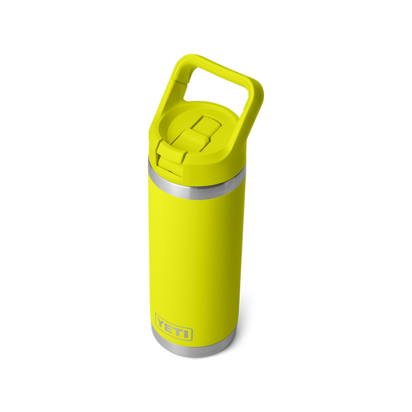 YETI RAMBLER 18OZ (532ML) BOTTLE W/ STRAW LID - FIREFLY YELLOW