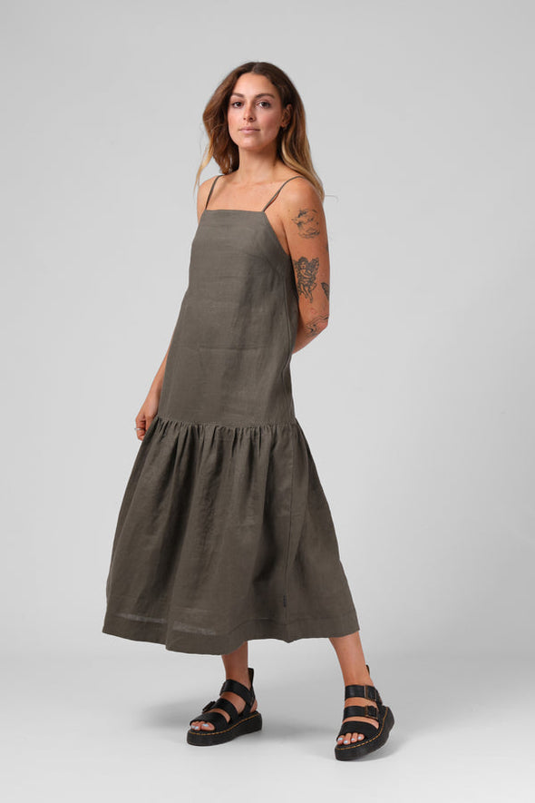 RPM ANTOINETTE DRESS - OLIVE