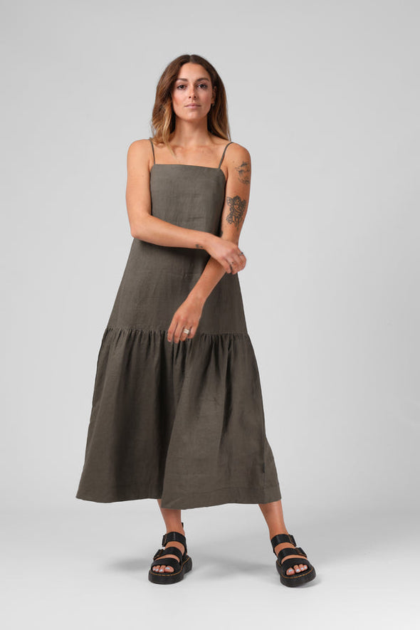 RPM ANTOINETTE DRESS - OLIVE