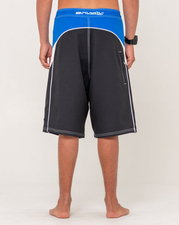 RUSTY STRAIGHT PIPE FIXED WAIST BOARDSHORT - BLK