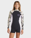 BILLABONG TEEN SPRING FEVER LS SPG 2MM - BLACK FLORAL