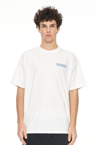 HUFFER BLOCK TEE 220/STACKED UP - CHALK