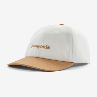 PATAGONIA FITZ ROY ICON TRAD CAP - TEXT LOGO: BIRCH WHITE W/ GRAYLING BROWN