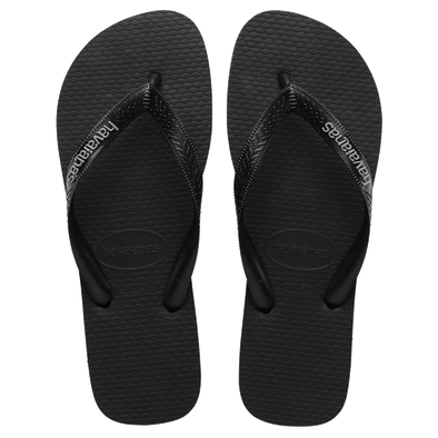 HAVAIANAS LOGO FILETE - BLACK/GRAPHITE