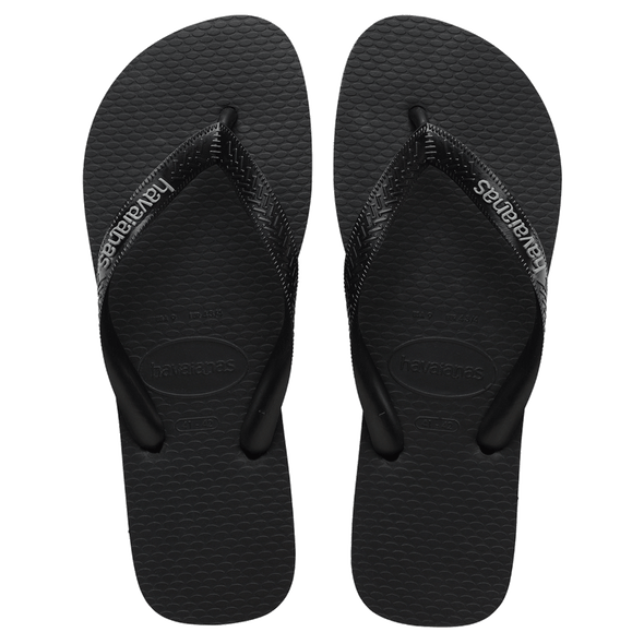 HAVAIANAS LOGO FILETE - BLACK/GRAPHITE