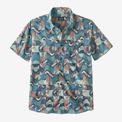 PATAGONIA M'S GO TO SHIRT - SWALLOWTAIL GEO: STILL BLUE