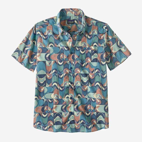 PATAGONIA M'S GO TO SHIRT - SWALLOWTAIL GEO: STILL BLUE