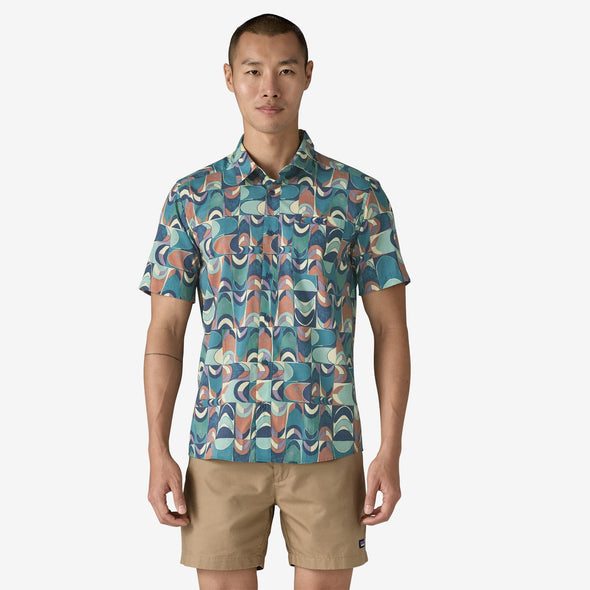 PATAGONIA M'S GO TO SHIRT - SWALLOWTAIL GEO: STILL BLUE