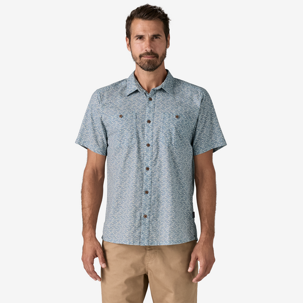 PATAGONIA M'S BACKSTEP SHIRT - MOUNTAIN BREEZE: STILL BLUE