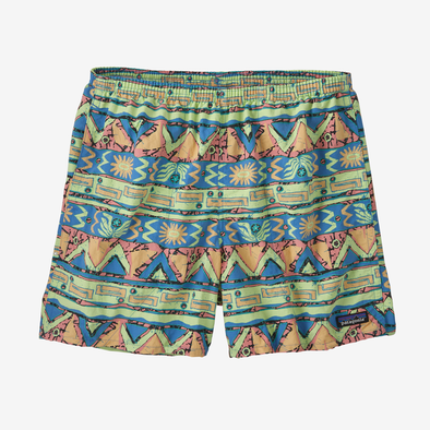 PATAGONIA M'S BAGGIES SHORTS 5IN - HIGH HOPES GEO; SALAMANDER GREEN