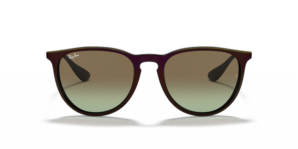 RAYBAN ERIKA MIRROR RED ON BLACK W/ GREEN GRADIENT BROWN