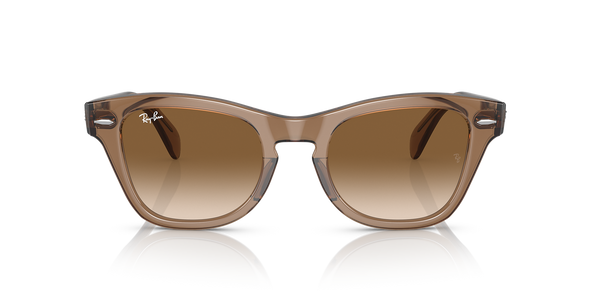 RAYBAN TRANSPARENT LIGHT BROWN W/ CLEAR GRADIENT BROWN